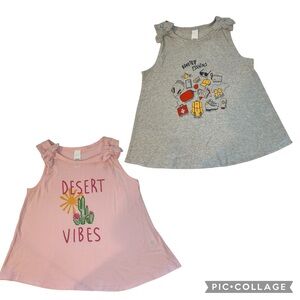 NWOT Harper Canyon Pink and Gray Tank Top Set Size 7 COTTON